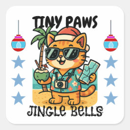 Pegatina Cuadrada Merry Christmas