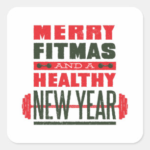 Pegatina Cuadrada Merry fitmas