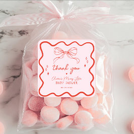 Pegatina Cuadrada Merry Little Baby Shower Hand Drawn Christmas