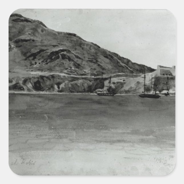 Pegatina Cuadrada Mers El-Kebir, Argelia (Anverso)