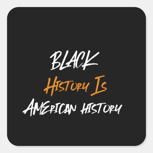 Pegatina Cuadrada Mes de la Historia Negra (Anverso)