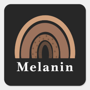 Pegatina Cuadrada Mes de la Historia Negra Afroamericana Melanina