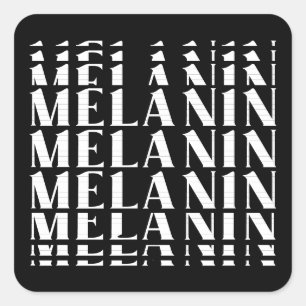 Pegatina Cuadrada Mes de la Historia Negra Juneteenth Melanina