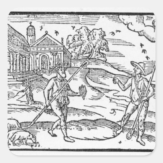 Pegatina Cuadrada Mes de septiembre "El Calendador de los Shephearde (Anverso)