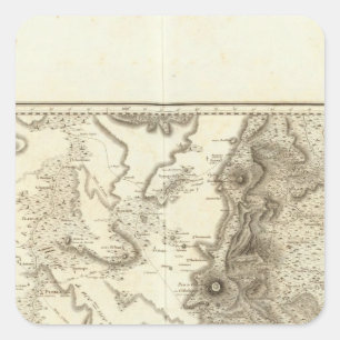 Pegatina Cuadrada Meseta de la Ciudad de México