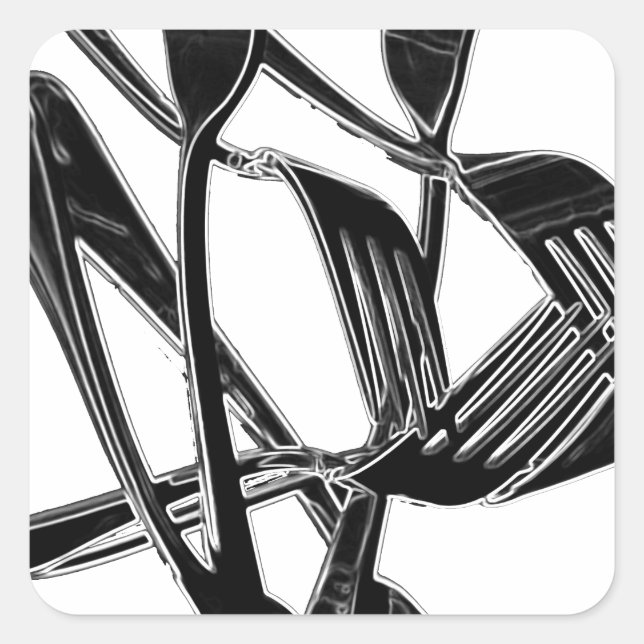 Pegatina Cuadrada Metálico (Anverso)