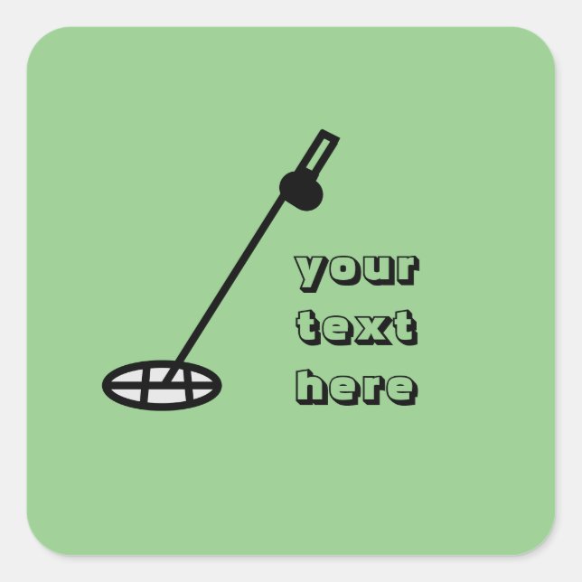 Pegatina Cuadrada metalizado detección de verde salado mínimo (Anverso)