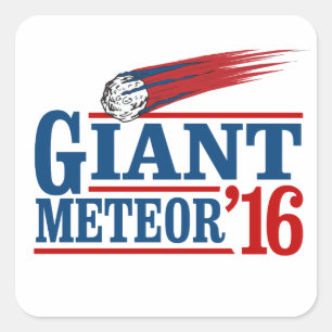 Pegatina Cuadrada Meteorito Gigante 2016