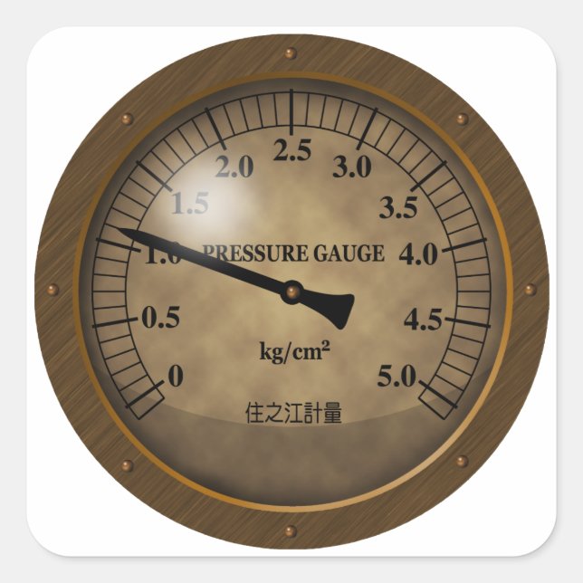 Pegatina Cuadrada meter1 (Anverso)