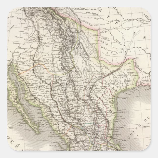 Pegatina Cuadrada México (Anverso)