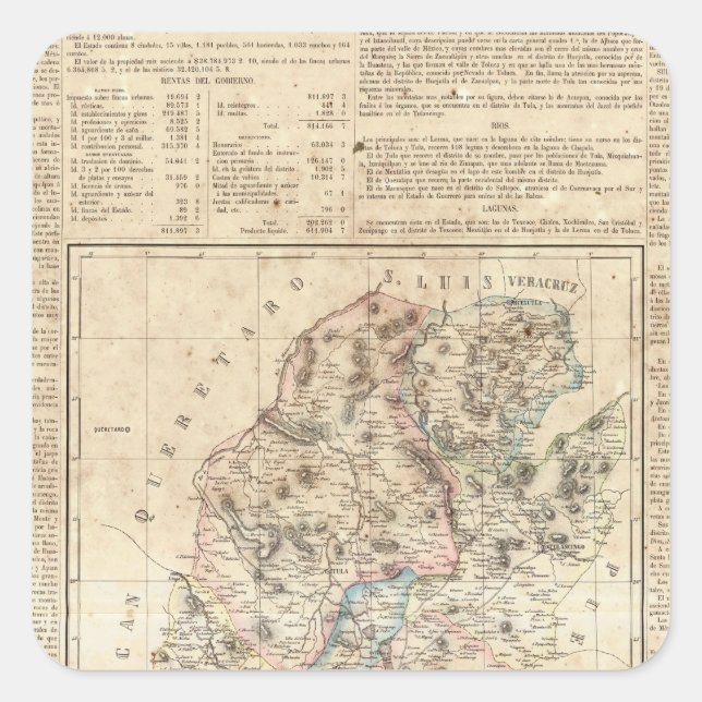 Pegatina Cuadrada México 2 (Anverso)