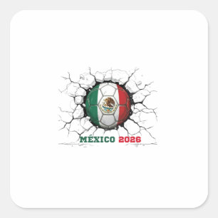 Pegatina Cuadrada "México 2026:   Orgullo y Pasión