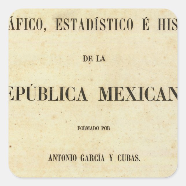 Pegatina Cuadrada México 7 (Anverso)