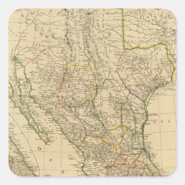 Pegatina Cuadrada México 8 (Anverso)