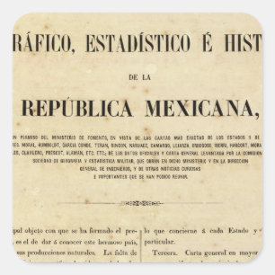 Pegatina Cuadrada México 9