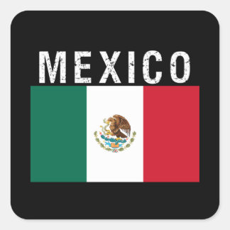 Pegatina Cuadrada México, bandera de México