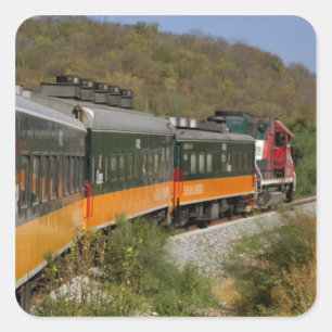 Pegatina Cuadrada México, Chihuahua, cañón de cobre. Vistas desde