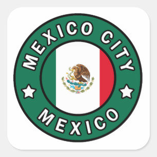 Pegatina Cuadrada México D.F.