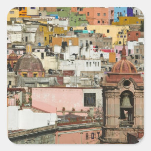 Pegatina Cuadrada México, estado de Guanajuato, Guanajuato. Templo d