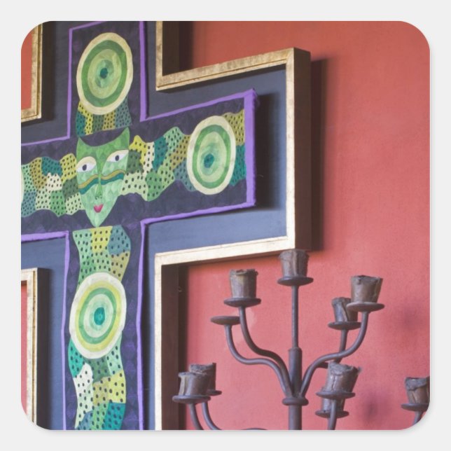 Pegatina Cuadrada México, estado de Guanajuato, San Miguel. Casa de  (Anverso)