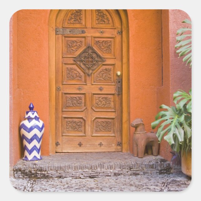 Pegatina Cuadrada México, estado de Guanajuato, San Miguel. Casa de  (Anverso)