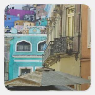 Pegatina Cuadrada México, Guanajuato. Surtido densamente empaquetado