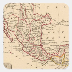 Pegatina Cuadrada México, Guatemala