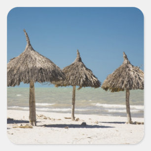 Pegatina Cuadrada México, Península de Yucatán, Progreso. Techo de p