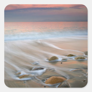 Pegatina Cuadrada México, Puerto Vallarta.  La bahía de Banderas