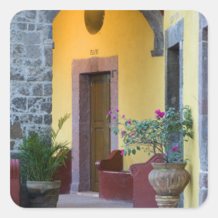 Pegatina Cuadrada México, San Miguel de Allende, Entrada de Arco