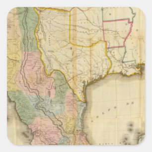 Pegatina Cuadrada México y Estados Unidos