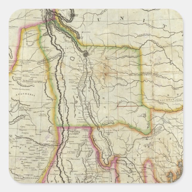 Pegatina Cuadrada México y Estados Unidos 2 (Anverso)