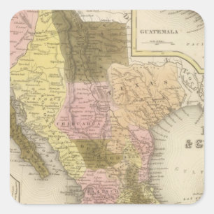 Pegatina Cuadrada México y Guatemala 5