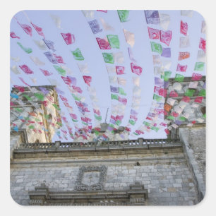 Pegatina Cuadrada México, Yucatán, Valladolid, La Parraquia de San
