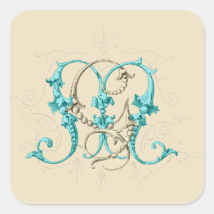 Pegatina Cuadrada MG Monograma