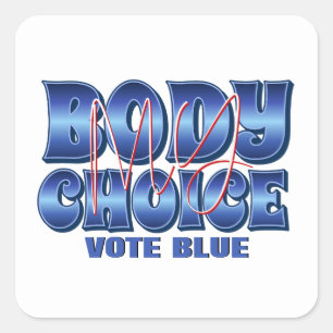 Pegatina Cuadrada Mi cuerpo mi elección