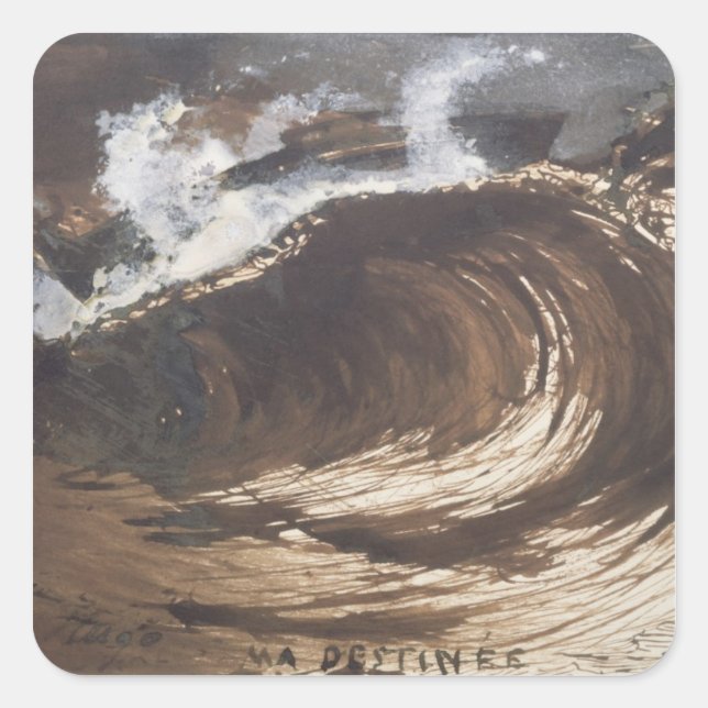 Pegatina Cuadrada Mi destino, 1857 (Anverso)