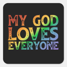 Mi Dios ama a todos (arcoiris, áspero)