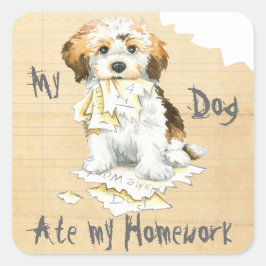 Pegatina Cuadrada Mi Habana comió mi hogar