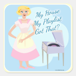 Pegatina Cuadrada Mi lista de reproducción
