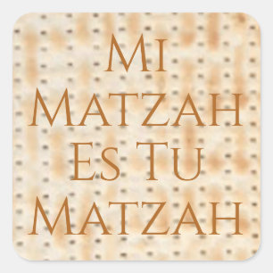 Pegatina Cuadrada Mi Matzah es tu matzah