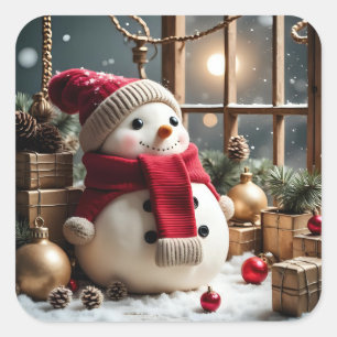 Pegatina Cuadrada Mi Navidad