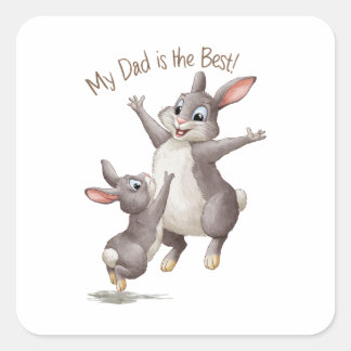 Pegatina Cuadrada Mi papá es el mejor