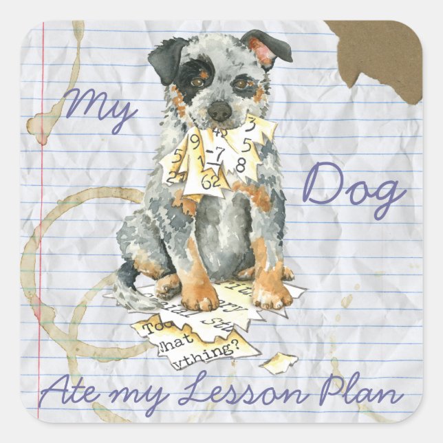 Pegatina Cuadrada Mi plan de clases ACD Ate My Lesage (Anverso)