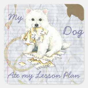 Pegatina Cuadrada Mi plan de clases de Eskie Ate My