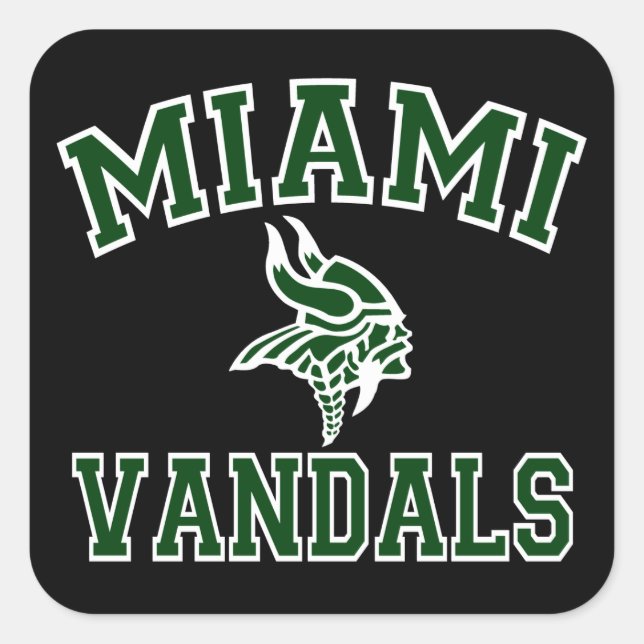 Pegatina Cuadrada Miami Vandals (Anverso)