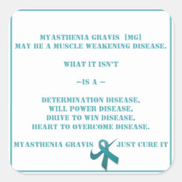 Pegatina Cuadrada Miastenia Gravis Awareness