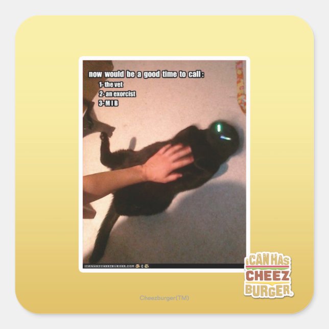 Pegatina Cuadrada MIB de llamadas (Anverso)