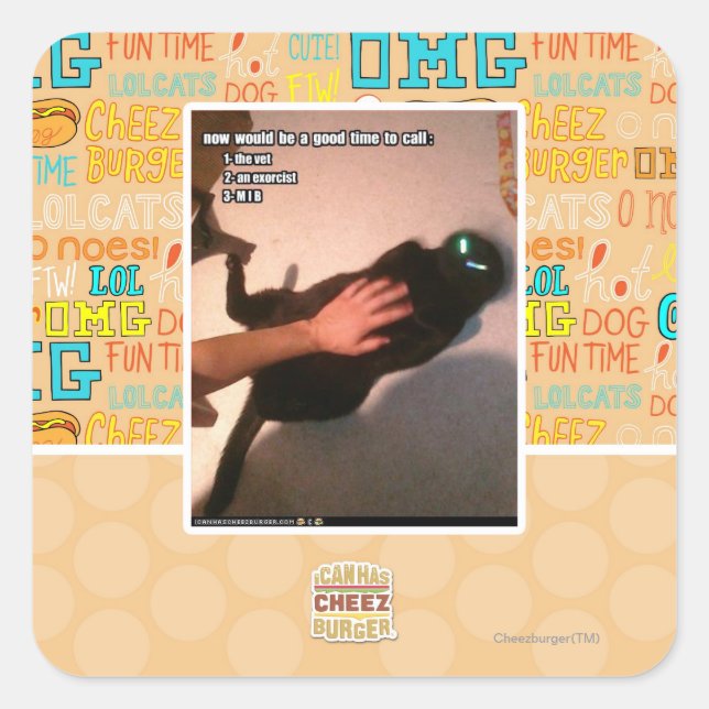 Pegatina Cuadrada MIB de llamadas (Anverso)