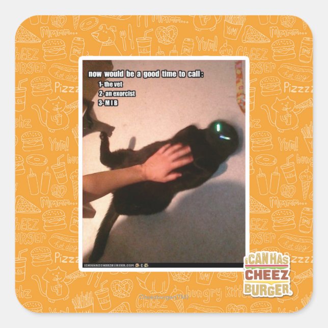 Pegatina Cuadrada MIB de llamadas (Anverso)